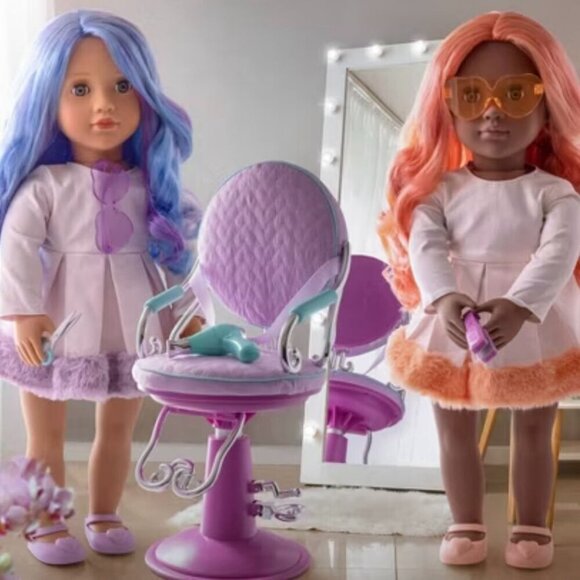 Our Generation Salon Chair Hair Sitting Pretty w Accessories for 18 inch Dolls - Picture 9 of 16
